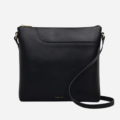 The Pockets Black Large Zip Top Cross Body Bag by Radley.