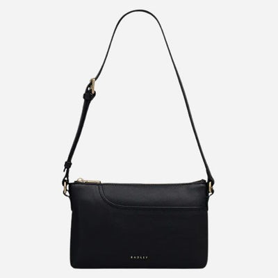 The Pockets Black Mini Zip Top Shoulder Bag by Radley.