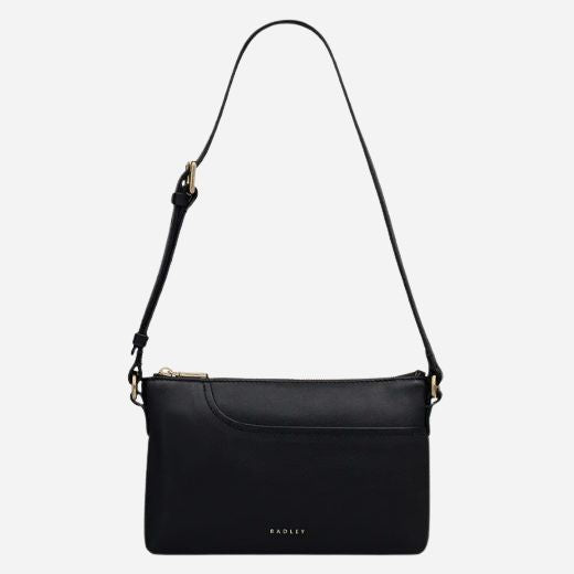 The Pockets Black Mini Zip Top Shoulder Bag by Radley.