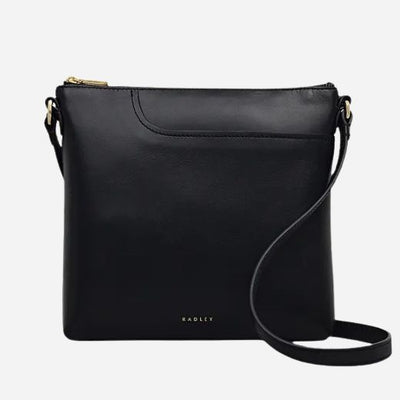 The Pockets Black Small Zip Top Cross Body Bag by Radley.