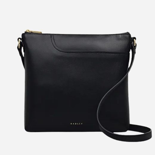 The Pockets Black Small Zip Top Cross Body Bag by Radley.