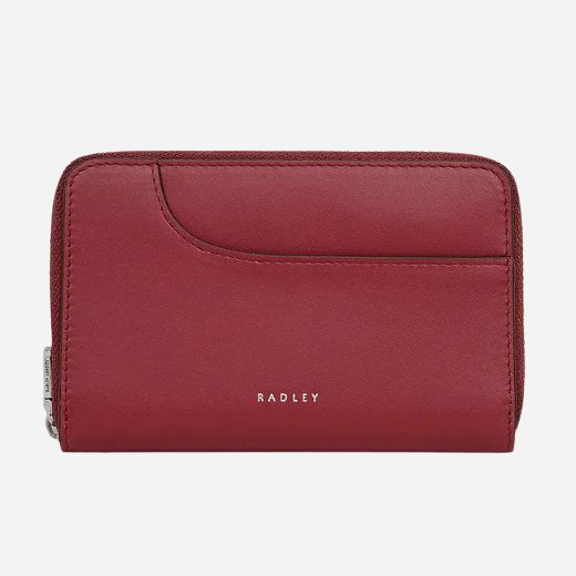 The Pockets Carmine Leather Medium Zip Around Purse by Radley.