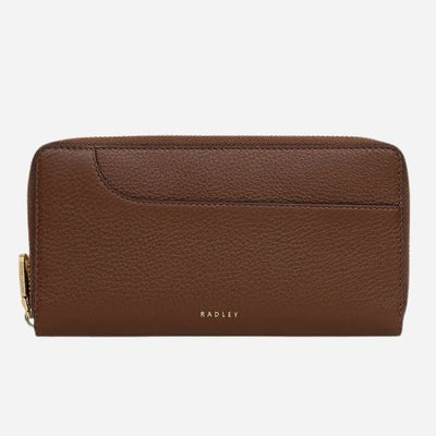 The Pockets Chocolate Brown Large Zip Around Wallet by Radley.