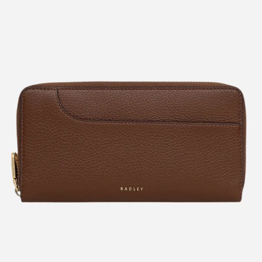 The Pockets Chocolate Brown Large Zip Around Wallet by Radley.