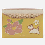 The Radley Spring Blooms Raffia and Leather Medium Card Holder by Radley.