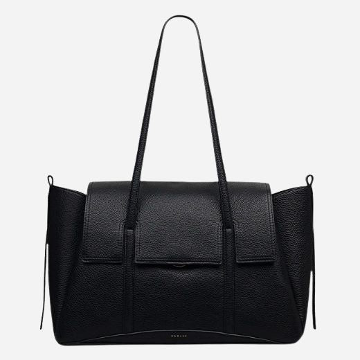 The Chancery Black Large Flapover Shoulder Bag by Radley.