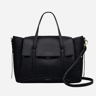 The Chancery Black Medium Flapover Multiway Bag by Radley.