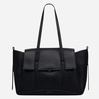 The Chancery Black Medium Flapover Shoulder Bag by Radley.