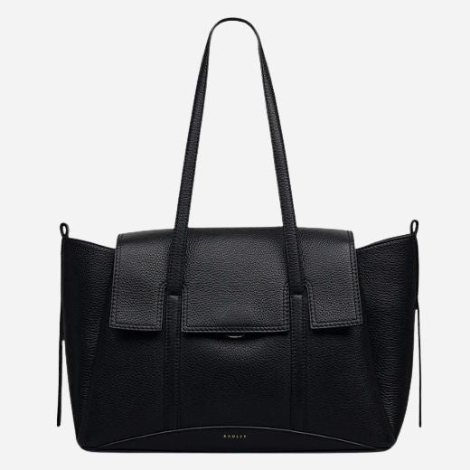 The Chancery Black Medium Flapover Shoulder Bag by Radley.