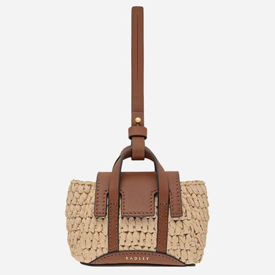 The Radley The Chancery Raffia and Leather Small Bag Charm by Radley.