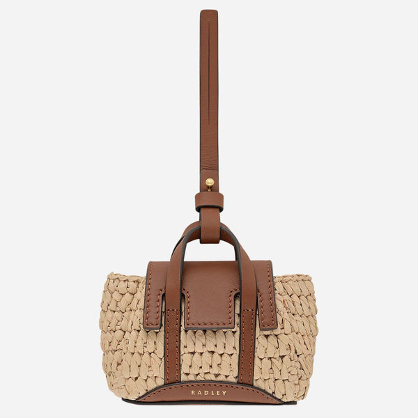 The Radley The Chancery Raffia and Leather Small Bag Charm by Radley.