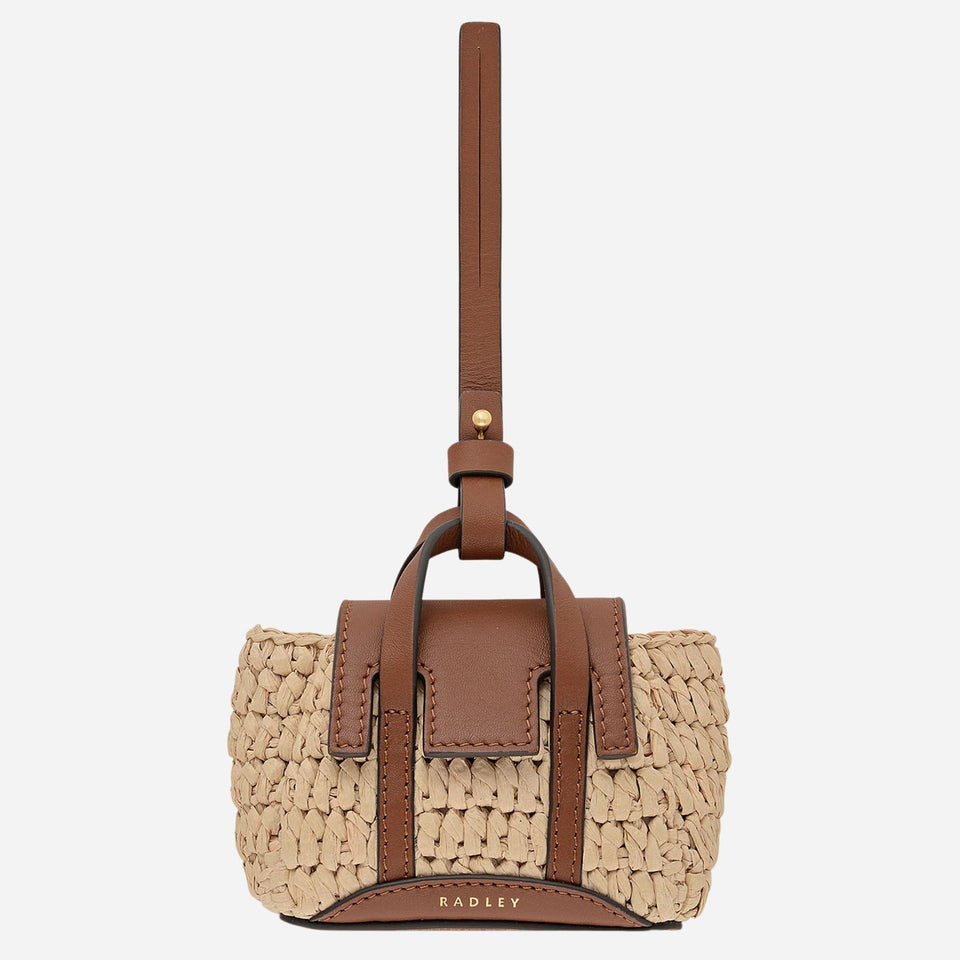 The Radley The Chancery Raffia and Leather Small Bag Charm by Radley.