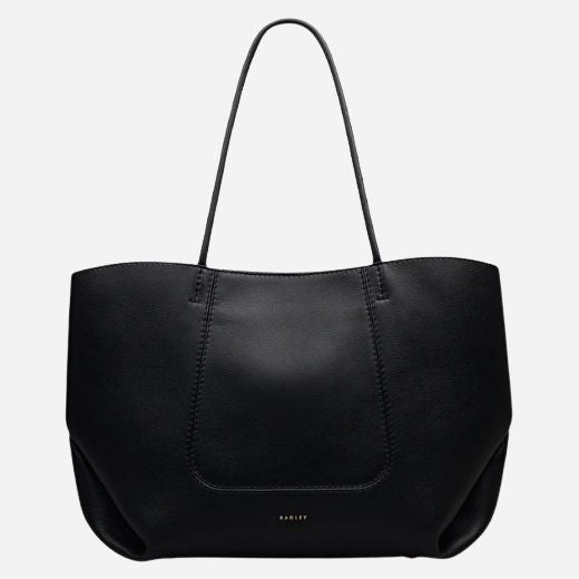 The Compton Black Medium Zip Top Shoulder Bag by Radley.