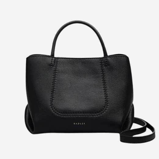 The Compton Black Small Zip Top Multiway Bag by Radley.