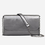 The The Rathbone Silver Micro Flapover Cross Body Bag by Radley.