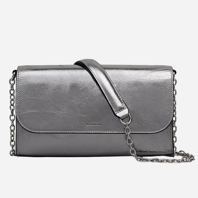 The The Rathbone Silver Micro Flapover Cross Body Bag by Radley.