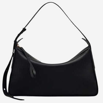 The Westwell Lane Black Leather Large Zip Top Shoulder Bag by Radley.