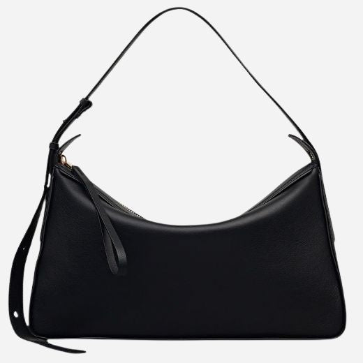 The Westwell Lane Black Leather Large Zip Top Shoulder Bag by Radley.