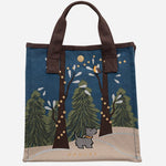 The Winter Tales Teal Small Open Top Canvas Grab Bag by Radley.
