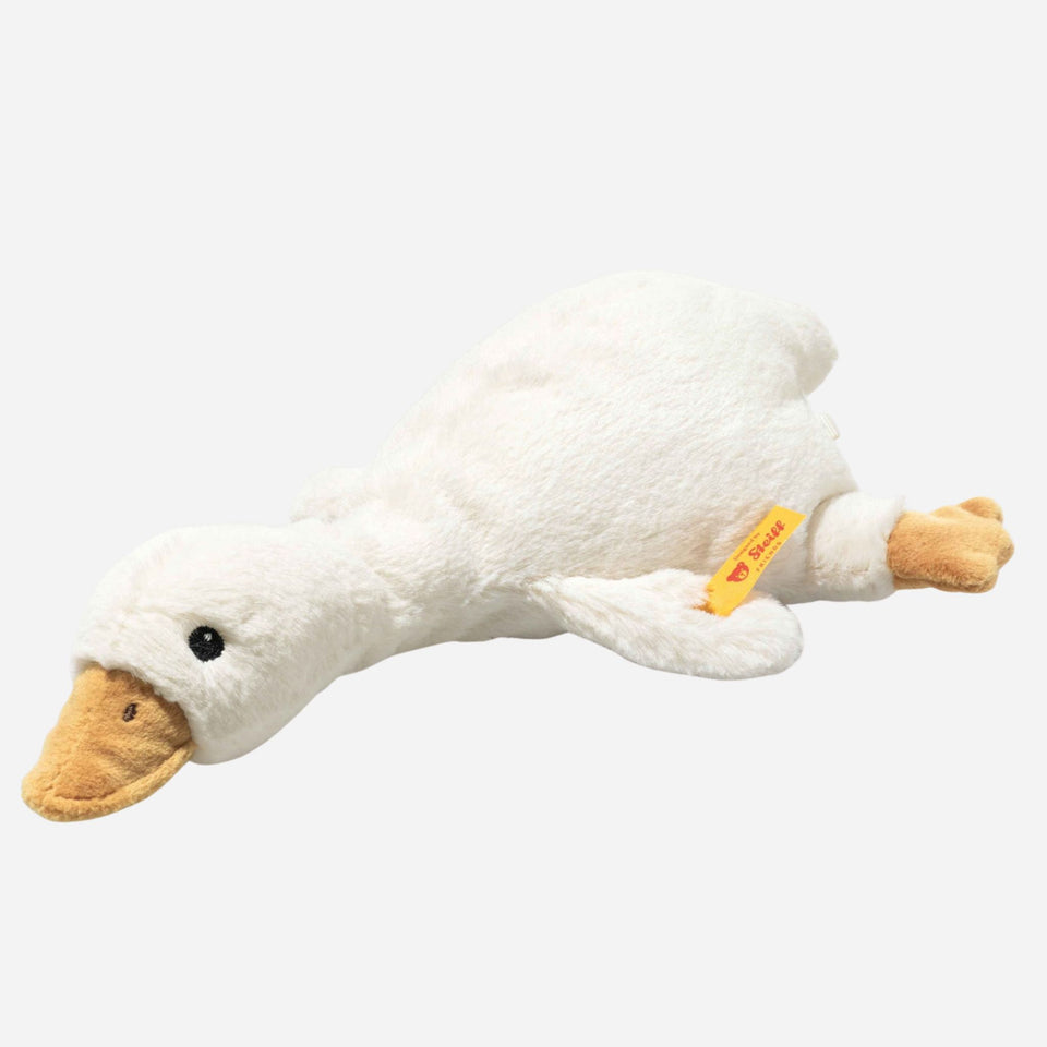 The Steiff 21 cm Gilda the Goose with Rattle by Steiff.