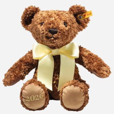 The 34 cm 2026 Cosy Year Bear by Steiff.