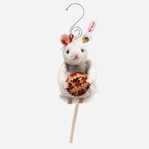 The Limited Edition Light Grey Christmas Bakery Mouse Ornament 10 cm by Steiff.