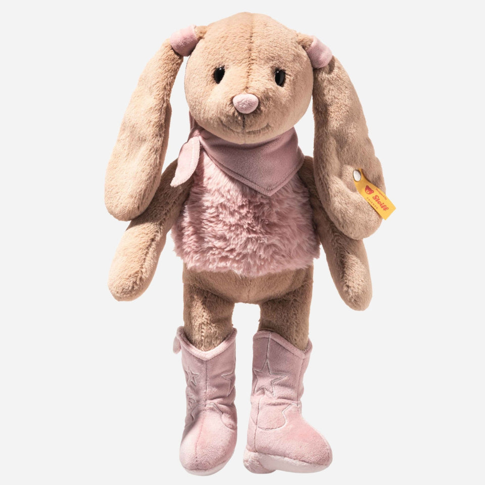 The Pink Cowgirl Hoppie Rabbit 32 cm by Steiff.