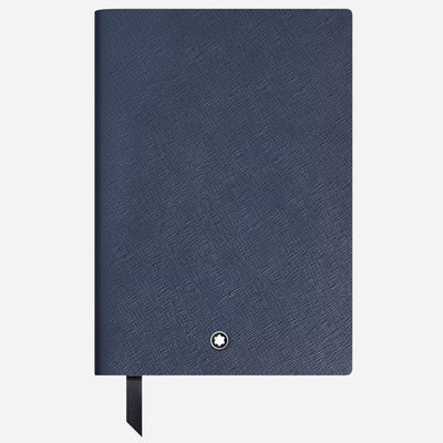 The Fine Stationery Medium Ink Blue Sartorial Leather Notebook with Squared Pages by Montblanc.