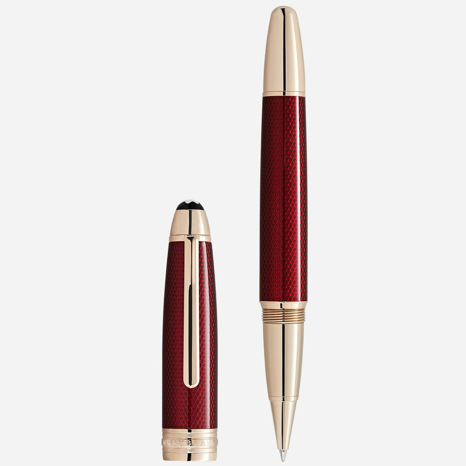 The Burgundy Red Meisterstück Solitaire Golden Hour LeGrand Rollerball Pen by Montblanc.