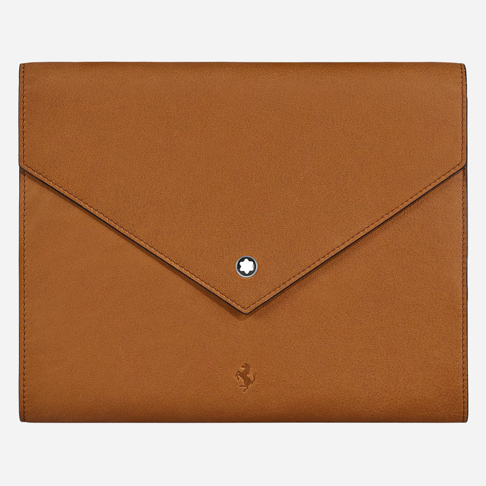 The Montblanc Meisterstück Brown Leather Great Masters Ferrari Classica Medium Envelope Notes Holder by Montblanc.