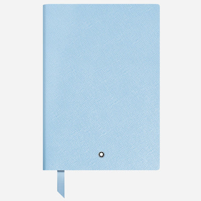 The Fine Stationery Medium Pale Blue Sartorial Leather Notebook with Lined Pages by Montblanc.