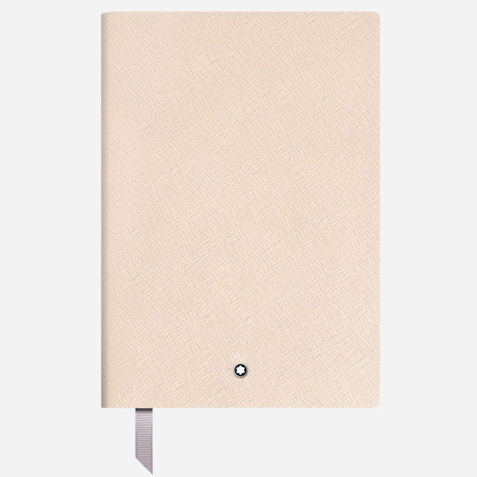 The Fine Stationery Medium Cloudy Beige Sartorial Leather Notebook with Lined Pages by Montblanc.