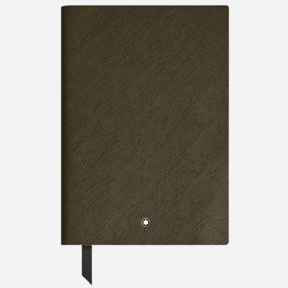 The Montblanc Fine Stationery Medium Velvet Green Sartorial Leather Notebook with Lined Pages by Montblanc.