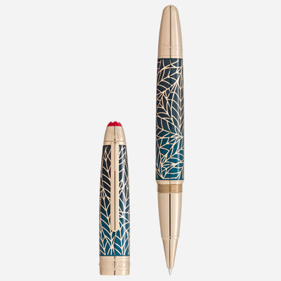The Meisterstück Solitaire LeGrand Teal Romeo & Juliet Rollerball Pen by Montblanc.