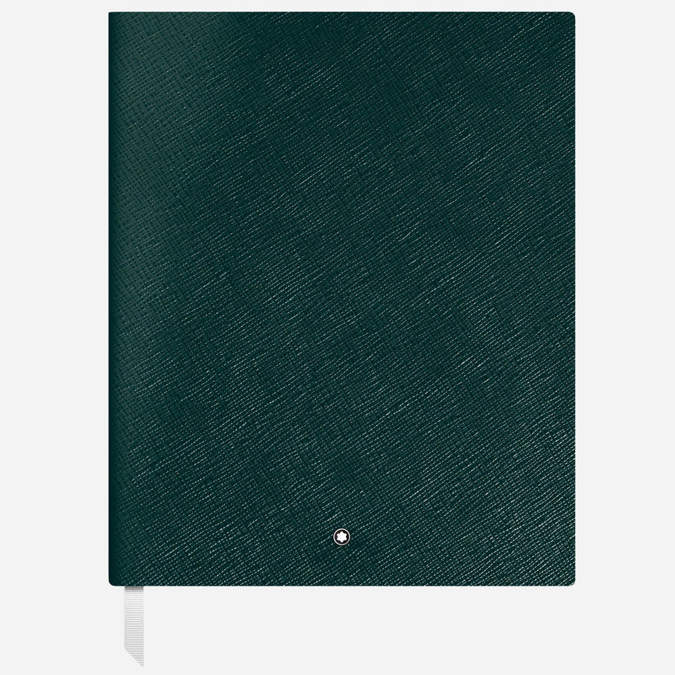 The Fine Stationery Large British Green Sartorial Leather Notebook with Lined Pages by Montblanc.