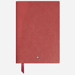 The Montblanc Fine Stationery Medium Red Sartorial Leather Notebook with Lined Pages by Montblanc.