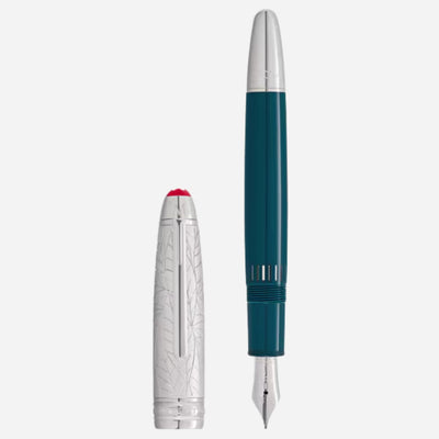 The Meisterstück Doué LeGrand Teal Romeo & Juliet Fountain Pen by Montblanc.