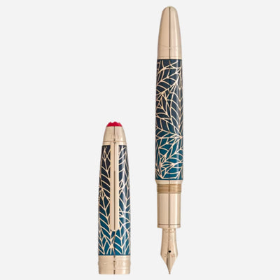 The Meisterstück Solitaire LeGrand Teal Romeo & Juliet Fountain Pen M by Montblanc.