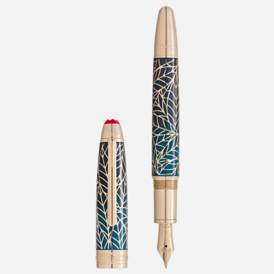 The Meisterstück Solitaire LeGrand Teal Romeo & Juliet Fountain Pen M by Montblanc.