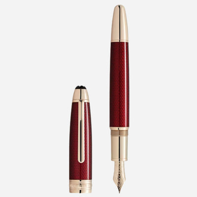 The Montblanc Burgundy Red Meisterstück Solitaire Golden Hour LeGrand Fountain Pen by Montblanc.