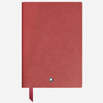 The Fine Stationery Medium Brick Red Sartorial Leather Notebook with Squared Pages by Montblanc.
