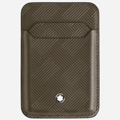 The Montblanc 2CC Khaki Extreme 3.0 Leather Card Holder for iPhone with MagSafe by Montblanc.