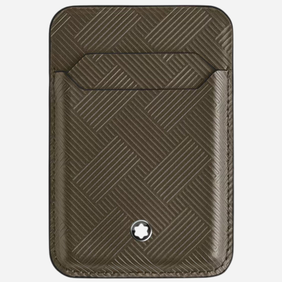 The Montblanc 2CC Khaki Extreme 3.0 Leather Card Holder for iPhone with MagSafe by Montblanc.