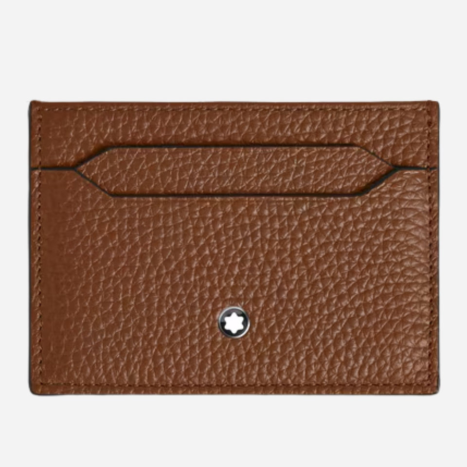 The Montblanc 5CC Fauve Grain Leather Card Holder by Montblanc.