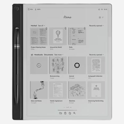 The 64 GB Digital Paper Tablet in Mystery Black with Digital Pen by Montblanc.
