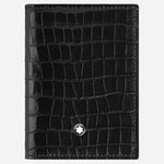The Black Croco-Embossed Leather 4CC Card Holder by Montblanc.