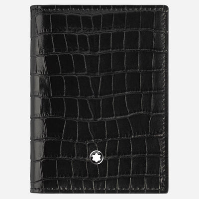 The Black Croco-Embossed Leather 4CC Card Holder by Montblanc.