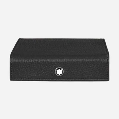 The Montblanc Black Grained Leather Travel Box for 4 Writing Instruments by Montblanc.