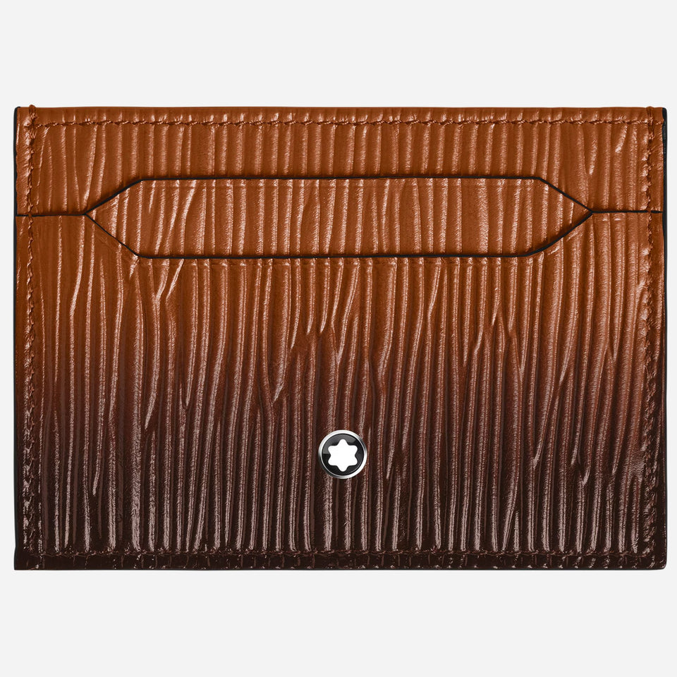 The Corteccia Sfumato Fauve Leather 5CC Card Holder by Montblanc.