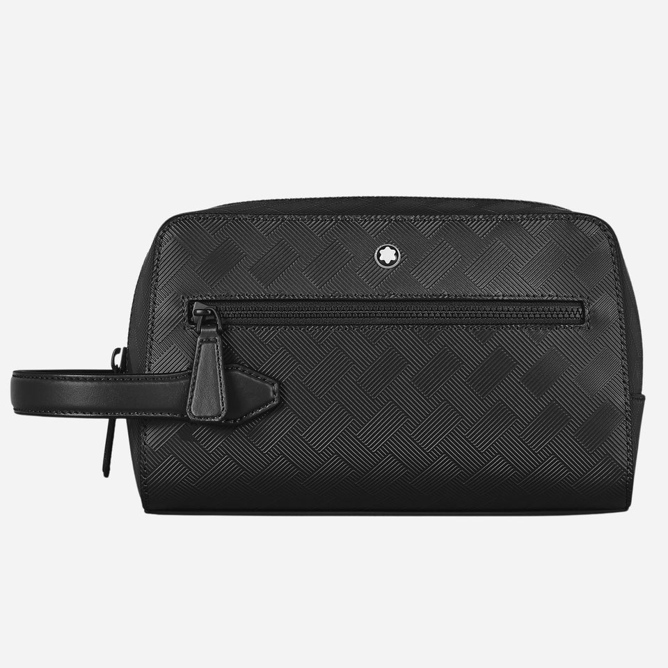 The Montblanc Extreme 3.0 Black Leather Clutch Wash Bag by Montblanc.